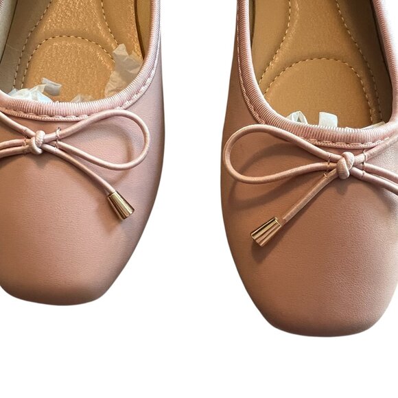 NEW Women's Top Moda "Dorothy" Light Pink Leather Ballet Flats - Size 7 - Picture 3 of 4